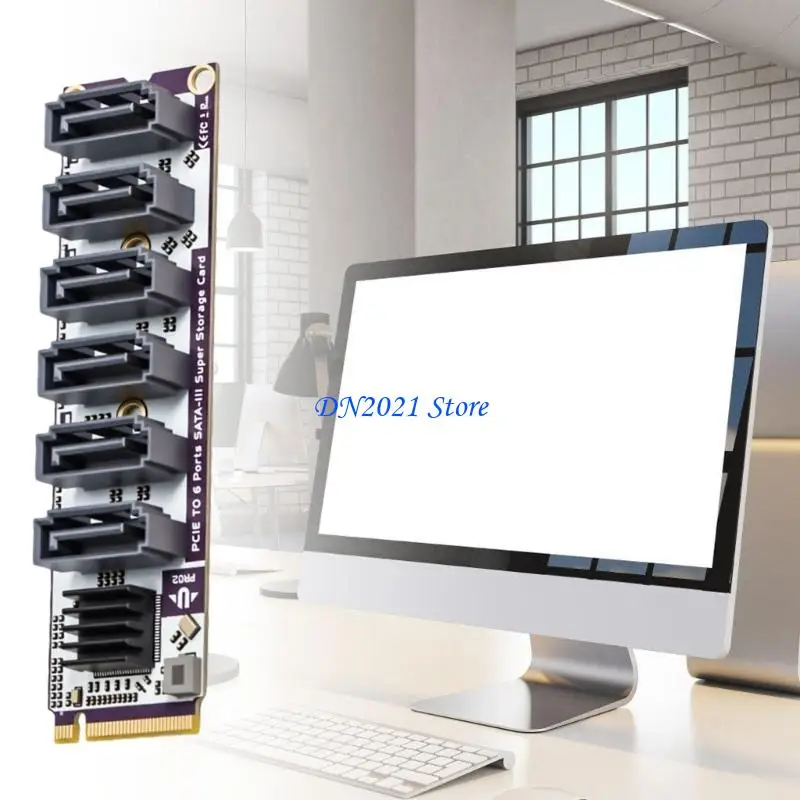 Карта адаптера F3KE M.2 — SATA3.0 с поддержкой 6 портов SATA3.0 для настольного хранилища
Карта адаптера F3KE M.2 — SATA3.0 с поддержкой 6 портов SATA3.0 для настольного хранилища