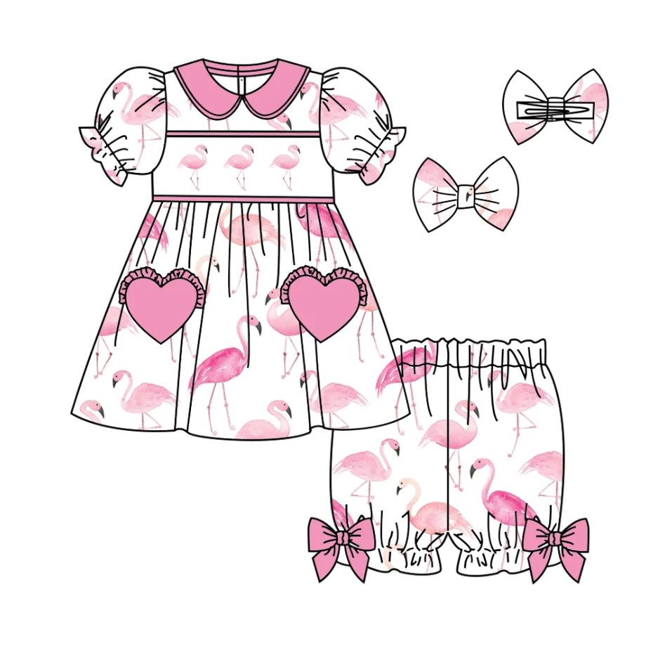 New boutique children's suit lapel short-sleeved elastic watermelon bird print shorts elastic bow girl suit pajama suit
New boutique children's suit lapel short-sleeved elastic watermelon bird print shorts elastic bow girl suit pajama suit