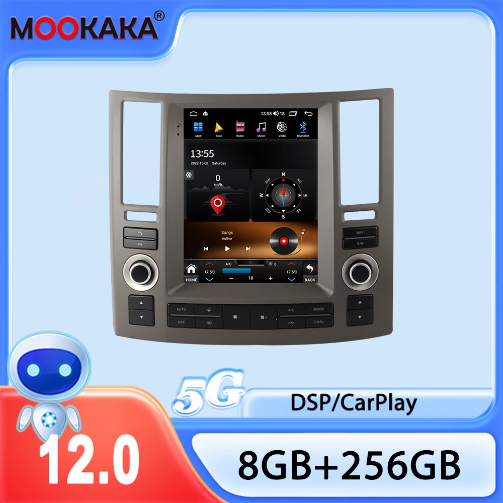 Для Infiniti FX35 FX45 2003-2009 Android 12 автомобильный радиоприемник, мультимедийный плеер с GPS-навигацией
Для Infiniti FX35 FX45 2003-2009 Android 12 автомобильный радиоприемник, мультимедийный плеер с GPS-навигацией