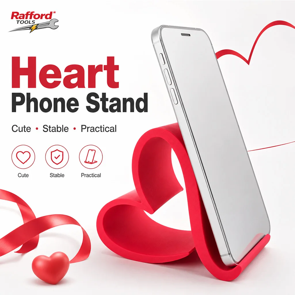 Rafford Heart-Shaped Phone Stand, Cute Desktop Smartphone Holder, Lovely Gift for Desk Bedside Use
Rafford Heart-Shaped Phone Stand, Cute Desktop Smartphone Holder, Lovely Gift for Desk Bedside Use