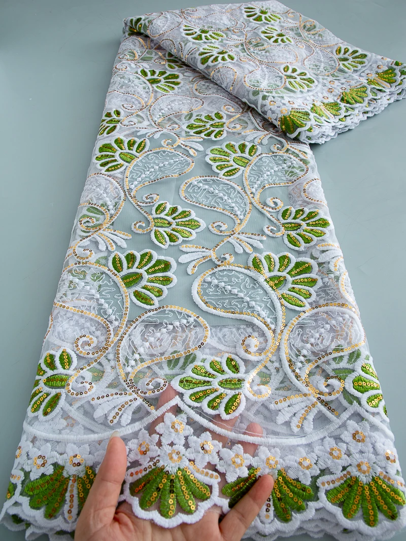 Kalume African Sequins Mesh Lace Fabric 2025 High Quality New Nigerian Milk Silk Lace Fabric For African Women Party Dress F4419
Kalume African Sequins Mesh Lace Fabric 2025 High Quality New Nigerian Milk Silk Lace Fabric For African Women Party Dress F4419