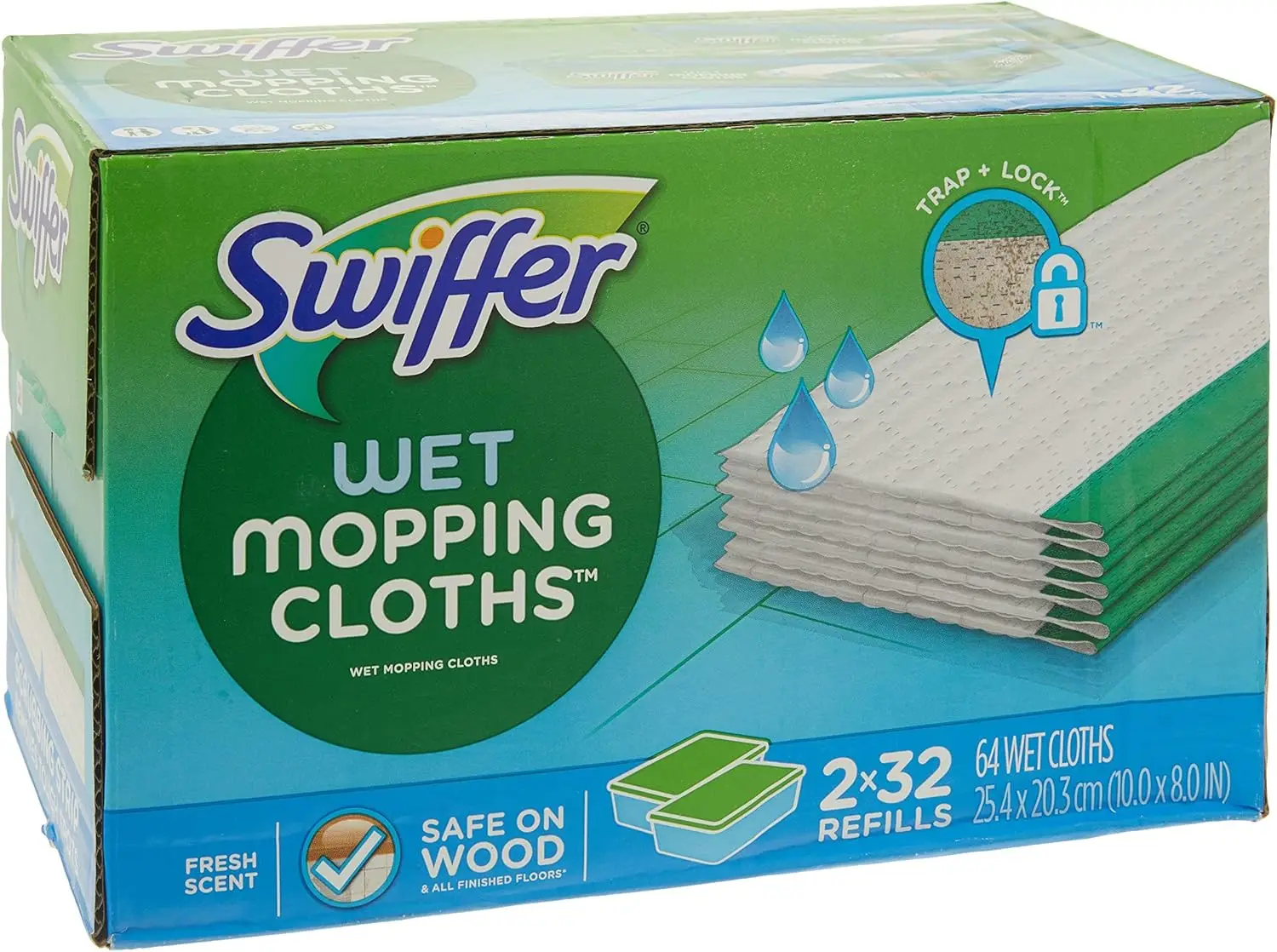 Sweeper Wet Mopping Cloths Refills Open Window Fresh 32 Count Pack of 2
Sweeper Wet Mopping Cloths Refills Open Window Fresh 32 Count Pack of 2