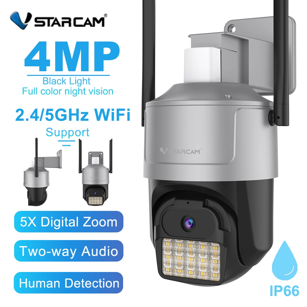 Vstarcam 4MP UHD IP Camera 5X Zoom WiFi Outdoor PTZ Camera Human Detection Color Night Vision Waterproof Audio Security Cam
Vstarcam 4MP UHD IP Camera 5X Zoom WiFi Outdoor PTZ Camera Human Detection Color Night Vision Waterproof Audio Security Cam