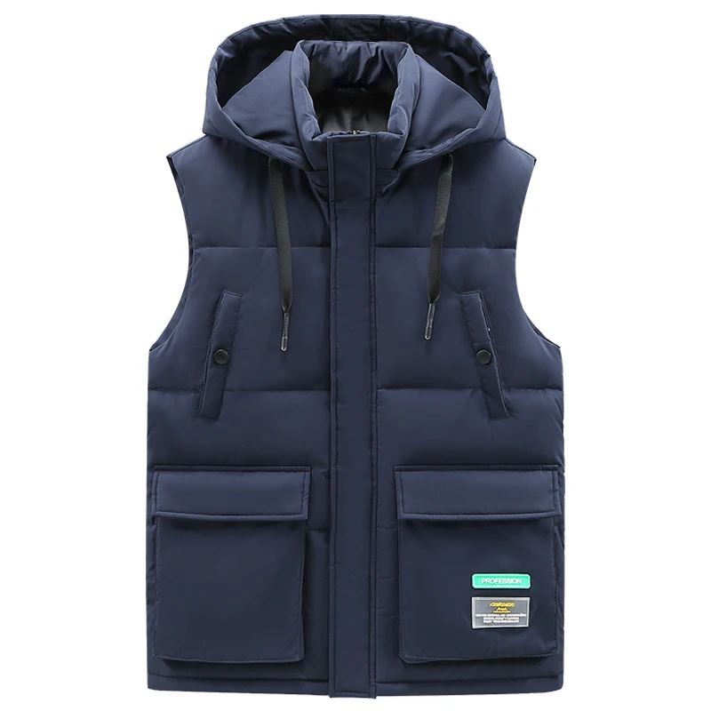New Mens Vest Brand Hooded Sleeveless Jackets Men's Warm Casual Thicken Plus Size Waistcoat with Big Poackets High Quality
New Mens Vest Brand Hooded Sleeveless Jackets Men's Warm Casual Thicken Plus Size Waistcoat with Big Poackets High Quality