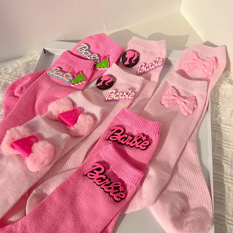 Barbie Socks Cute Pink Girls Autumn Winter Fashion Personality High Quality Women Socks Kawaii Outfit Accessories Gifts
Barbie Socks Cute Pink Girls Autumn Winter Fashion Personality High Quality Women Socks Kawaii Outfit Accessories Gifts