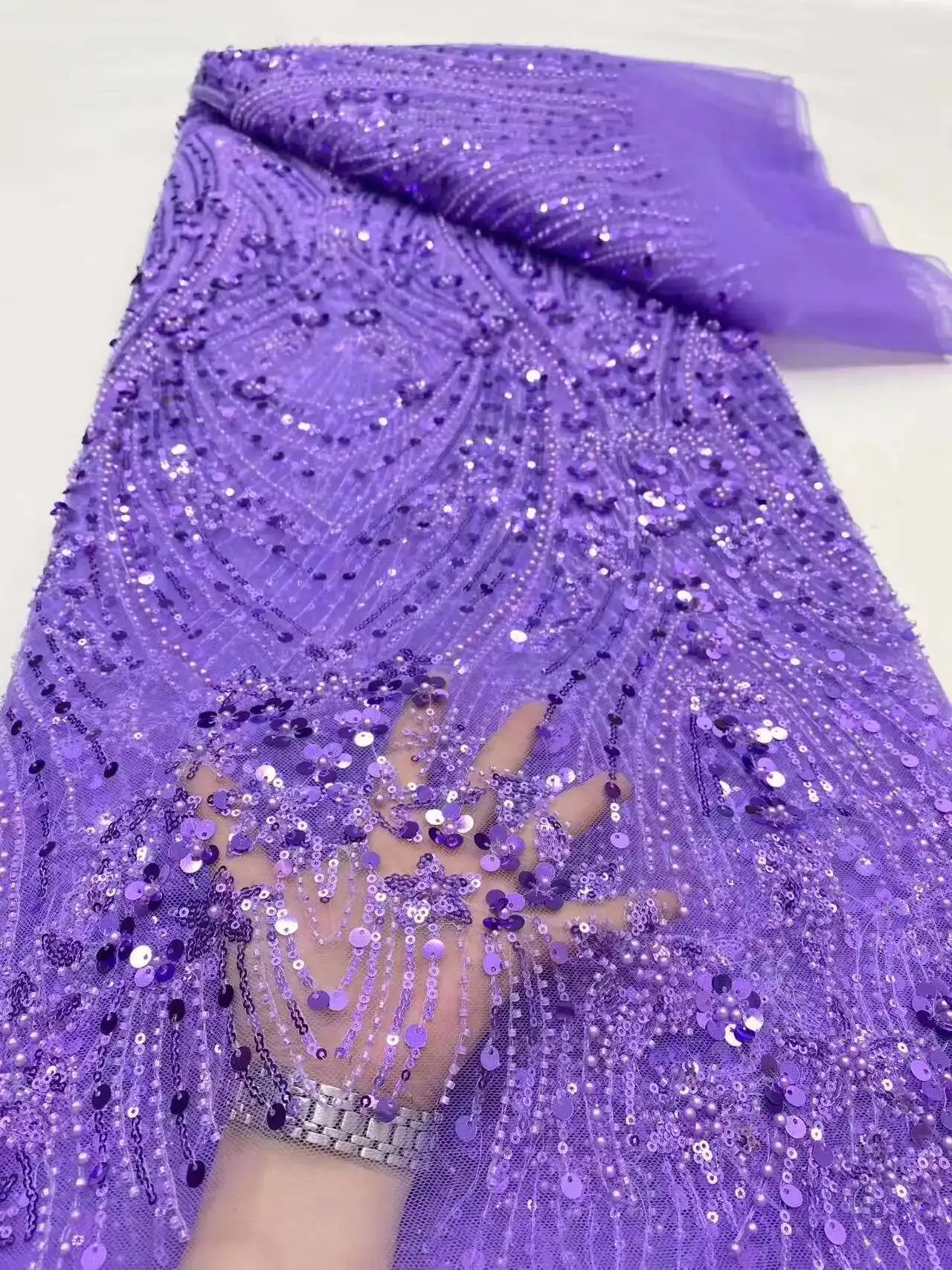 2025 High Quality African Sequins Tulle Embroidered Groom Lace Fabric Beaded Sequins Lace Fabric For Nigerian Wedding Material
2025 High Quality African Sequins Tulle Embroidered Groom Lace Fabric Beaded Sequins Lace Fabric For Nigerian Wedding Material
