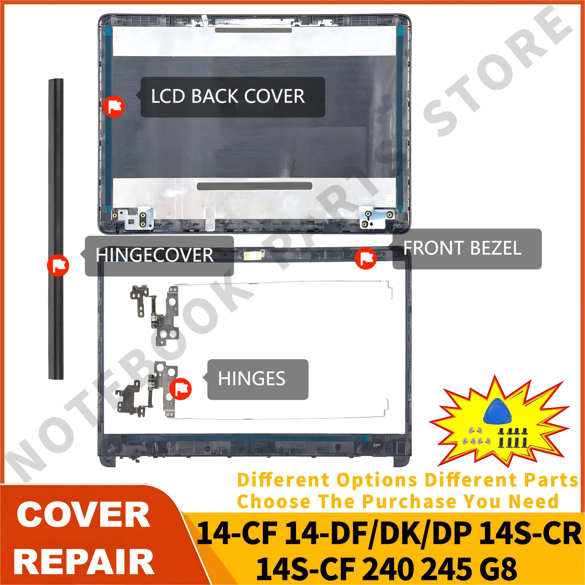 Parts For 240 G8 245 G8 14-CF 14-DF 14-DK 14S-CR 14S-CF Top rear lid Frame Hinges Laptop Cases TPN-l135 L87756 L24465-001 Repair
Parts For 240 G8 245 G8 14-CF 14-DF 14-DK 14S-CR 14S-CF Top rear lid Frame Hinges Laptop Cases TPN-l135 L87756 L24465-001 Repair