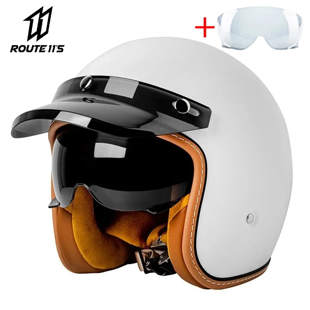 Motorcycle Helmet 3/4 Open Face Helmet Men Women Retro Helmet Four Seasons Breathable Moto Helmet Half Face DOT Certification
Motorcycle Helmet 3/4 Open Face Helmet Men Women Retro Helmet Four Seasons Breathable Moto Helmet Half Face DOT Certification
