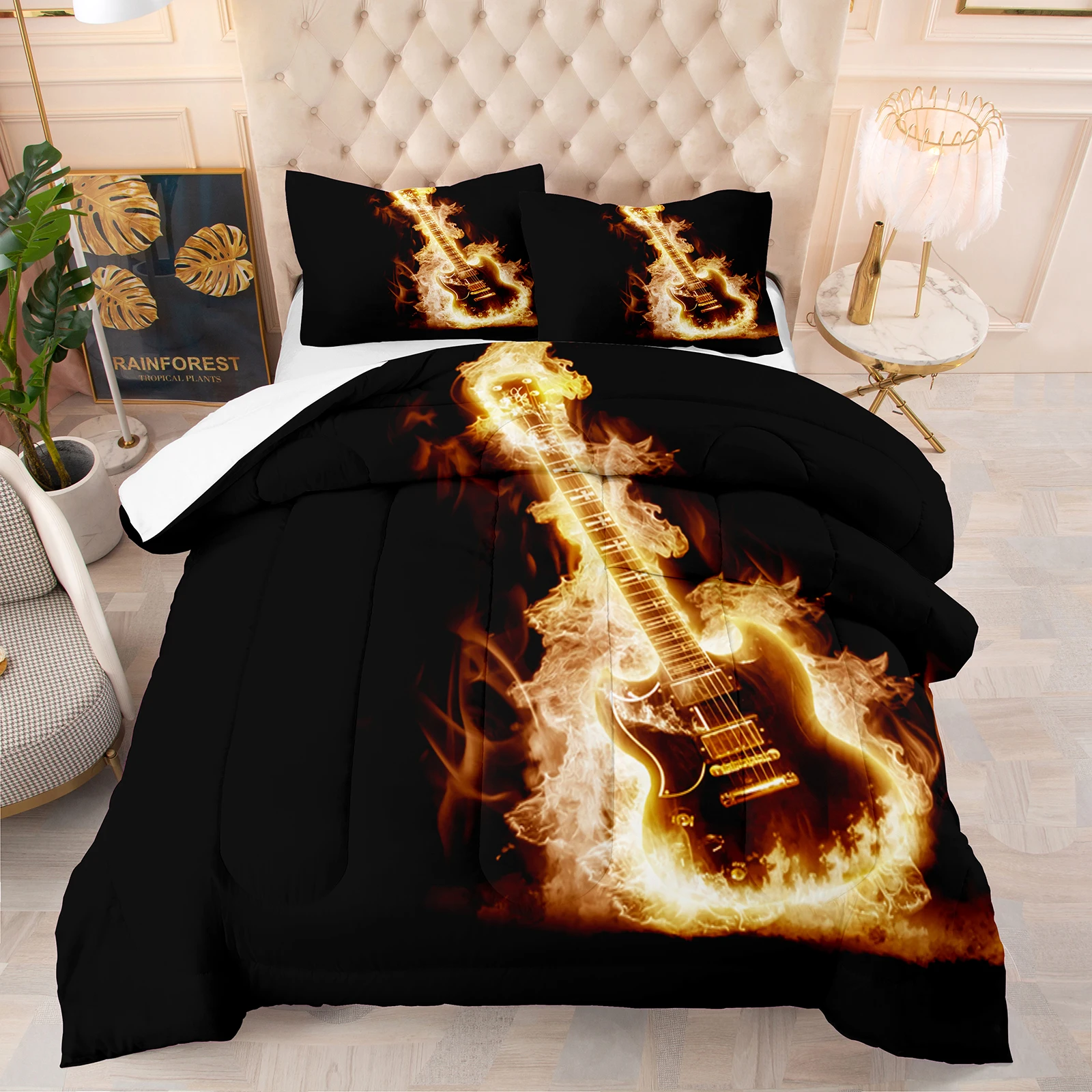 3D Classical Guitar Electric Guitar Bedding Set Punk Rock Music Duvet Cover Set Quilt Cover Queen Size For Kids Boys Young Man
3D Classical Guitar Electric Guitar Bedding Set Punk Rock Music Duvet Cover Set Quilt Cover Queen Size For Kids Boys Young Man