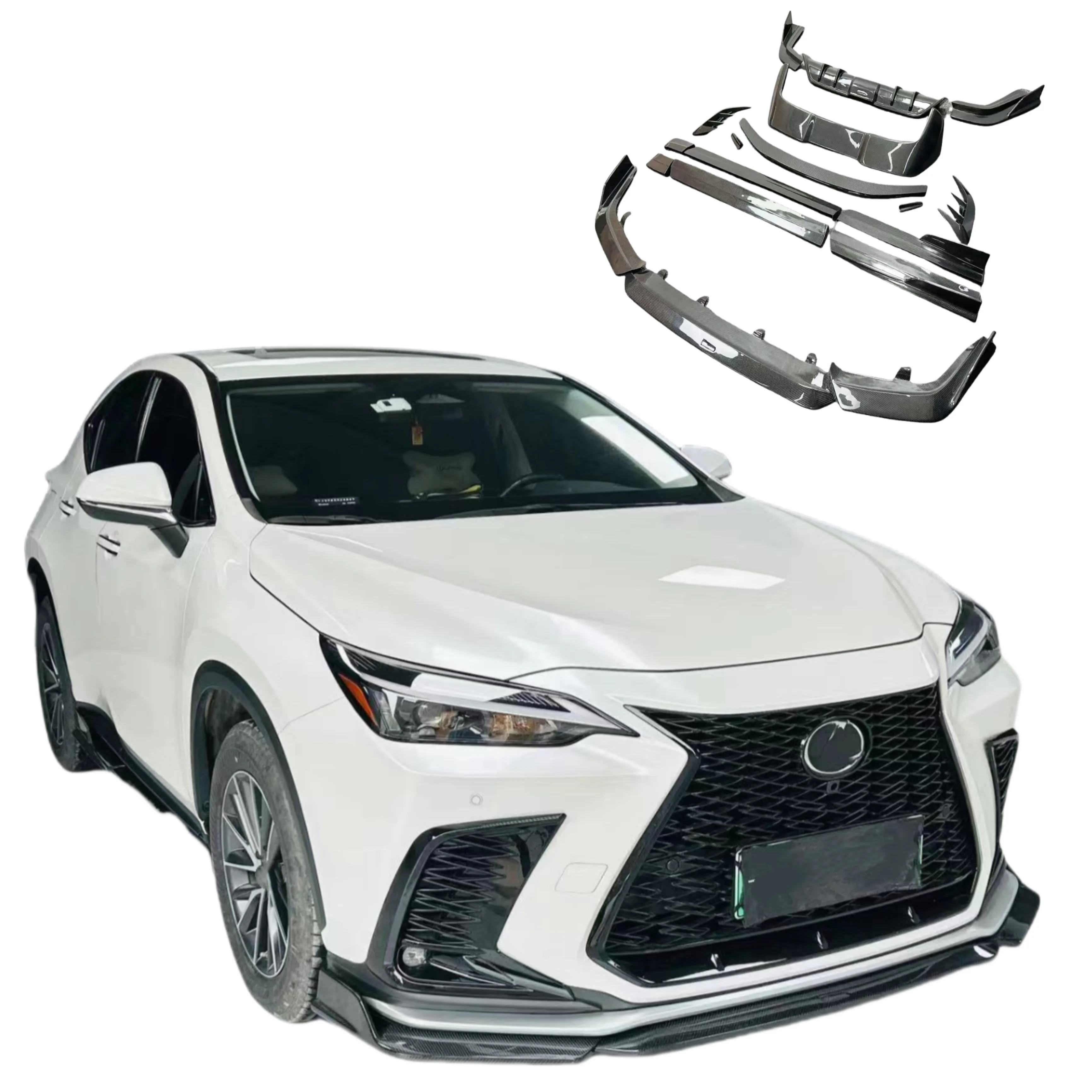 AT Style Carbon Fiber Body Kit for Lexus Nx 2022-2025 Front Lip Skirt Rear Diffuser Spoiler Wide Body Kit
AT Style Carbon Fiber Body Kit for Lexus Nx 2022-2025 Front Lip Skirt Rear Diffuser Spoiler Wide Body Kit