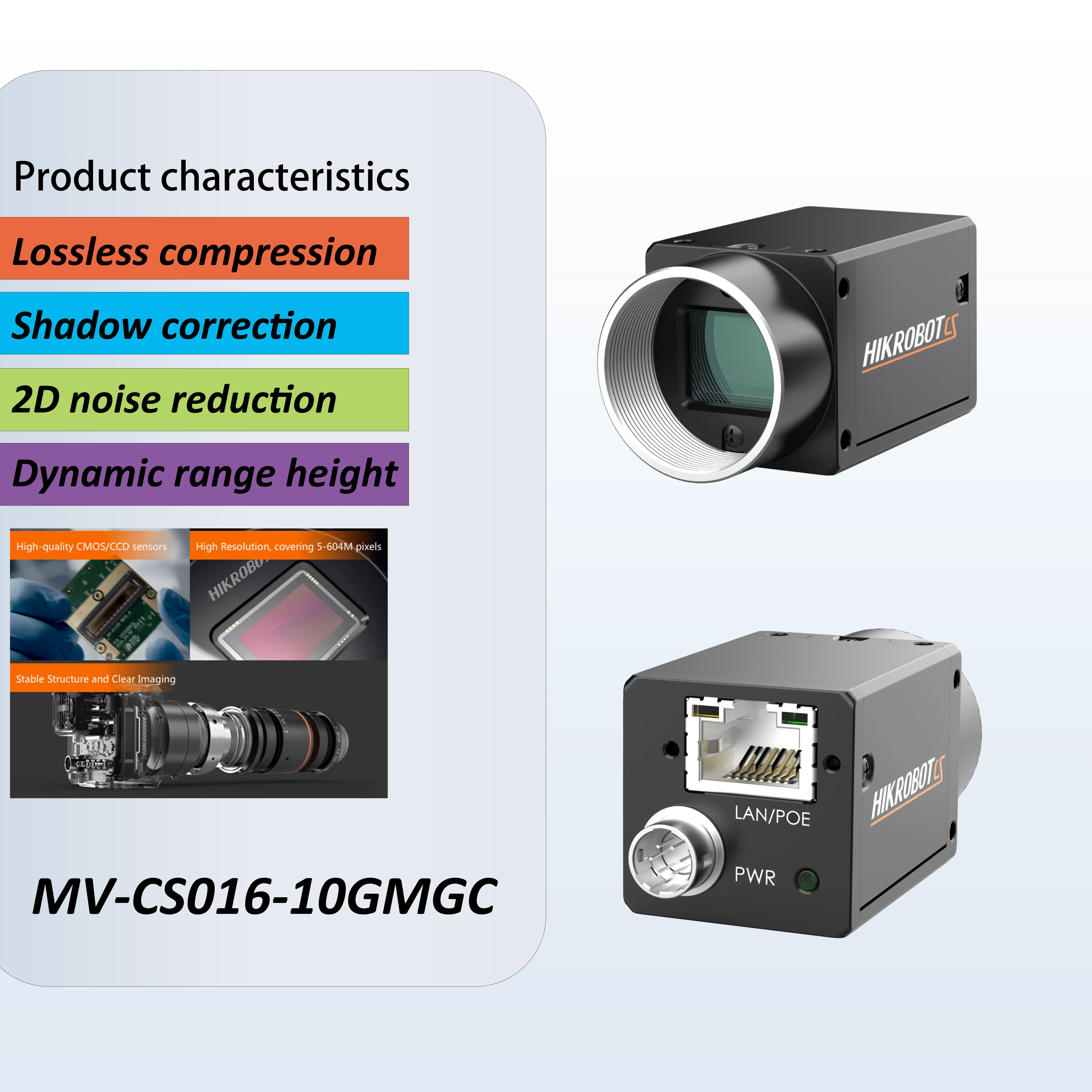 MV-CS016-10GMGC HIKROBOT 1.6MP 1/2.9 "IP40 CMOS GigE промышленная камера с функцией сканирования зоны
MV-CS016-10GMGC HIKROBOT 1.6MP 1/2.9 "IP40 CMOS GigE промышленная камера с функцией сканирования зоны