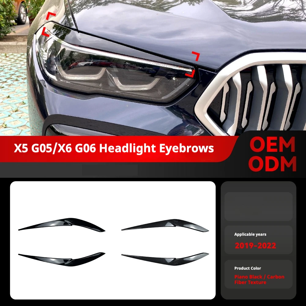 2 Pcs G05 G06 Car Headlight Lamp Eyebrows Cover Trim Stickers For BMW X5 G05 X6 G06 2019-2022 Year Gloss Black Car Eyelids Lids
2 Pcs G05 G06 Car Headlight Lamp Eyebrows Cover Trim Stickers For BMW X5 G05 X6 G06 2019-2022 Year Gloss Black Car Eyelids Lids