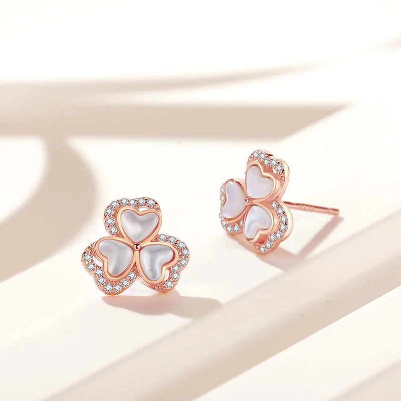 Clover Stud Earrings Rose Gold Earring Heart Earrings for Woman Engagement Elegant Woman's Earring 2024
Clover Stud Earrings Rose Gold Earring Heart Earrings for Woman Engagement Elegant Woman's Earring 2024