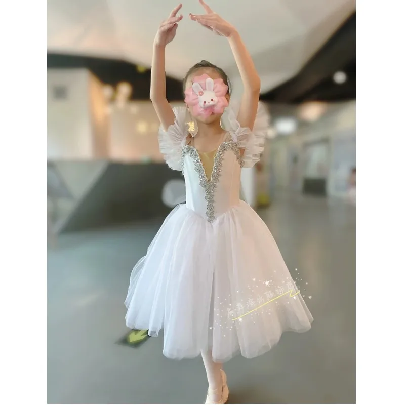 Children girl Long Ballet Tutu Dress Girls White tulle Veil Swan Lake Costumes Leotard performance Dancing Clothing gauzy dress
Children girl Long Ballet Tutu Dress Girls White tulle Veil Swan Lake Costumes Leotard performance Dancing Clothing gauzy dress