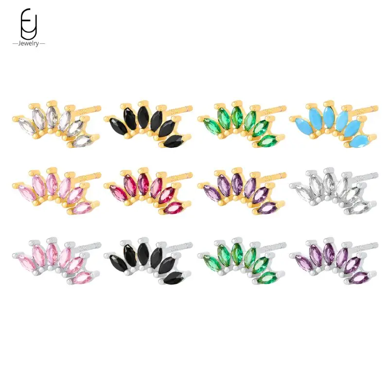 1 Pair 925 Sterling Silver Ear Needle Colorful Crystal Stud Earrings Women's Fashion Geometry Multicolor Earrings Luxury Jewelry
1 Pair 925 Sterling Silver Ear Needle Colorful Crystal Stud Earrings Women's Fashion Geometry Multicolor Earrings Luxury Jewelry