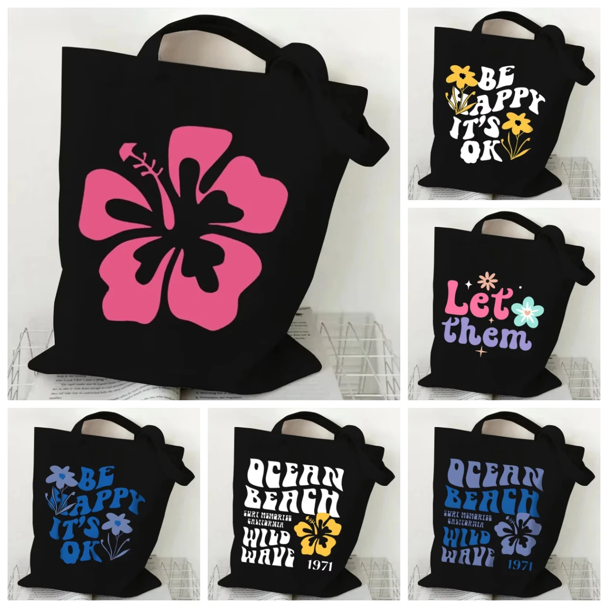 Men's and women's canvas handbags, ocean beach wild wave prints, reusable shopping bags, student handbags, shoulder bags
Men's and women's canvas handbags, ocean beach wild wave prints, reusable shopping bags, student handbags, shoulder bags