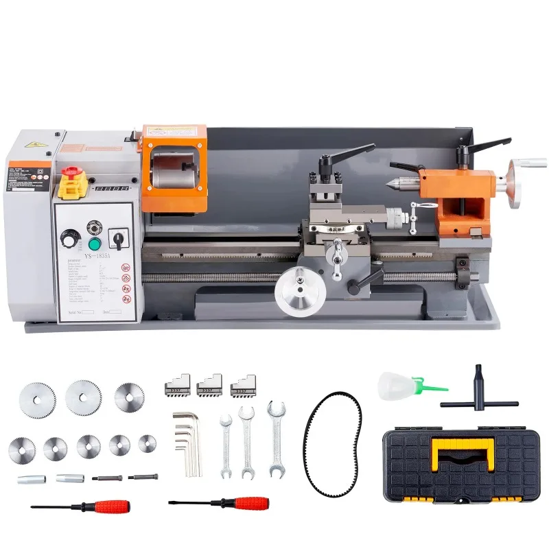 Metal Lathe Machine 7'' x 13.78'' 0-2200 RPM Continuously Variable Speed 500W & Tool Box for Processing Precision Parts
Metal Lathe Machine 7'' x 13.78'' 0-2200 RPM Continuously Variable Speed 500W & Tool Box for Processing Precision Parts