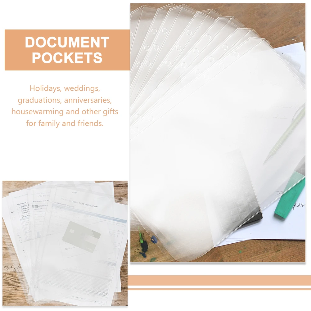 20 Pcs A5 Clear Document Pockets Loose Leaf Binder Inserts Office School Supplies File Protectors Storage Sleeves Gifts
20 Pcs A5 Clear Document Pockets Loose Leaf Binder Inserts Office School Supplies File Protectors Storage Sleeves Gifts