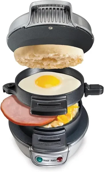 Breakfast Sandwich Maker with Egg Cooker Ring, Customize Ingredients, Perfect for English Muffins
Breakfast Sandwich Maker with Egg Cooker Ring, Customize Ingredients, Perfect for English Muffins