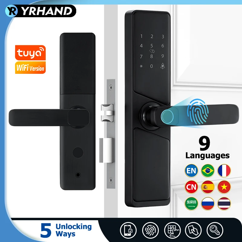 9 languages Smart Electronic Door Lock with Biometric Fingerprint Interface Tuya Wifi Compatible Home Security
9 languages Smart Electronic Door Lock with Biometric Fingerprint Interface Tuya Wifi Compatible Home Security