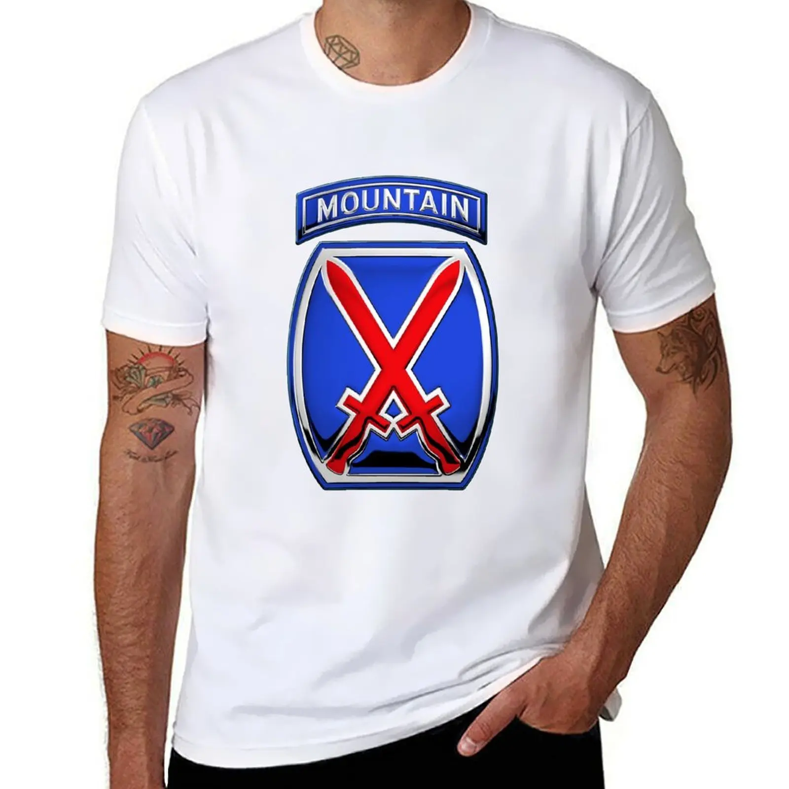 10th Mountain Division - 10th MTN Insignia over White Leather T-Shirt man graphic t shirt t shirts for man cotton funny T-Shirt
10th Mountain Division - 10th MTN Insignia over White Leather T-Shirt man graphic t shirt t shirts for man cotton funny T-Shirt