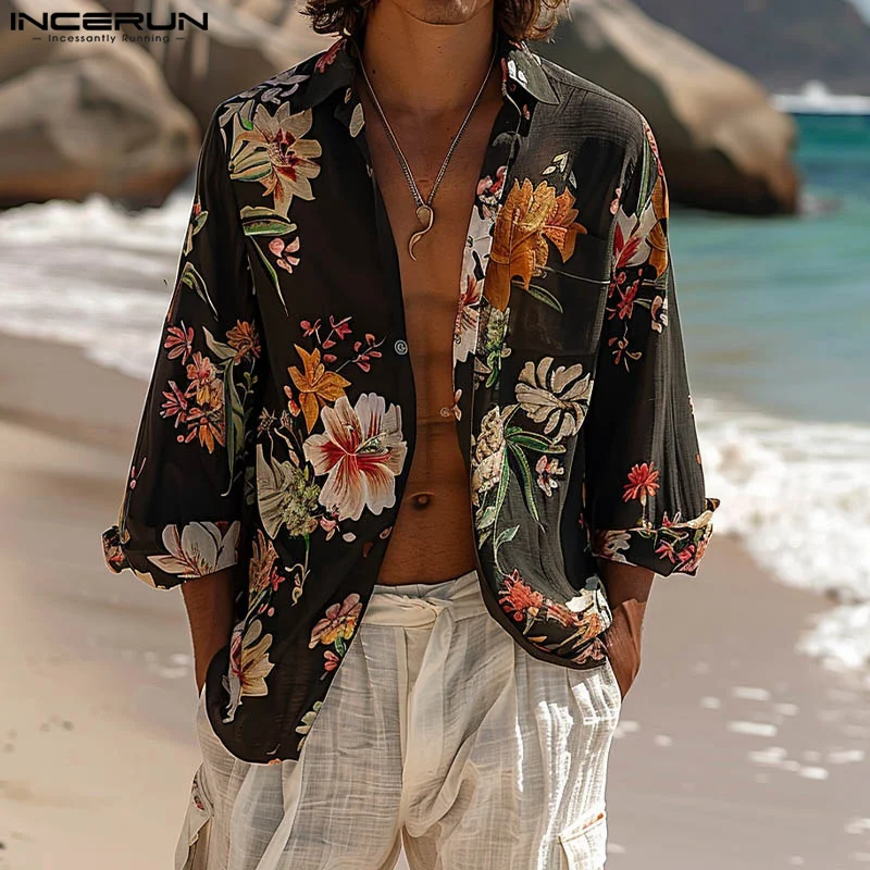 INCERUN Men Shirt Flower Printing Lapel Long Sleeve Button Casual Men Clothing 2024 Loose Streetwear Fashion Male Shirts S-5XL
INCERUN Men Shirt Flower Printing Lapel Long Sleeve Button Casual Men Clothing 2024 Loose Streetwear Fashion Male Shirts S-5XL