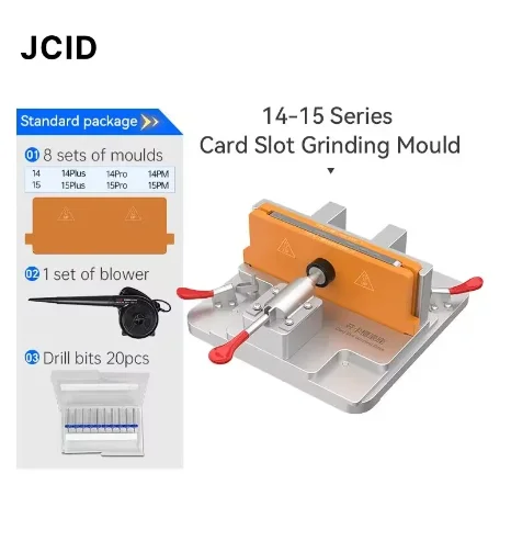 JCID EM02 CNC интеллектуальная материнская плата чип шлифовальная машина для iPhone 14 15 серия слот для карт шлифовальная форма 
JCID EM02 CNC интеллектуальная материнская плата чип шлифовальная машина для iPhone 14 15 серия слот для карт шлифовальная форма