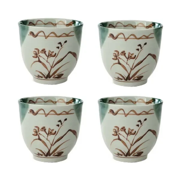 Japanese Style Orchid Teacups Set of 4, 150ml Straight Design
Japanese Style Orchid Teacups Set of 4, 150ml Straight Design