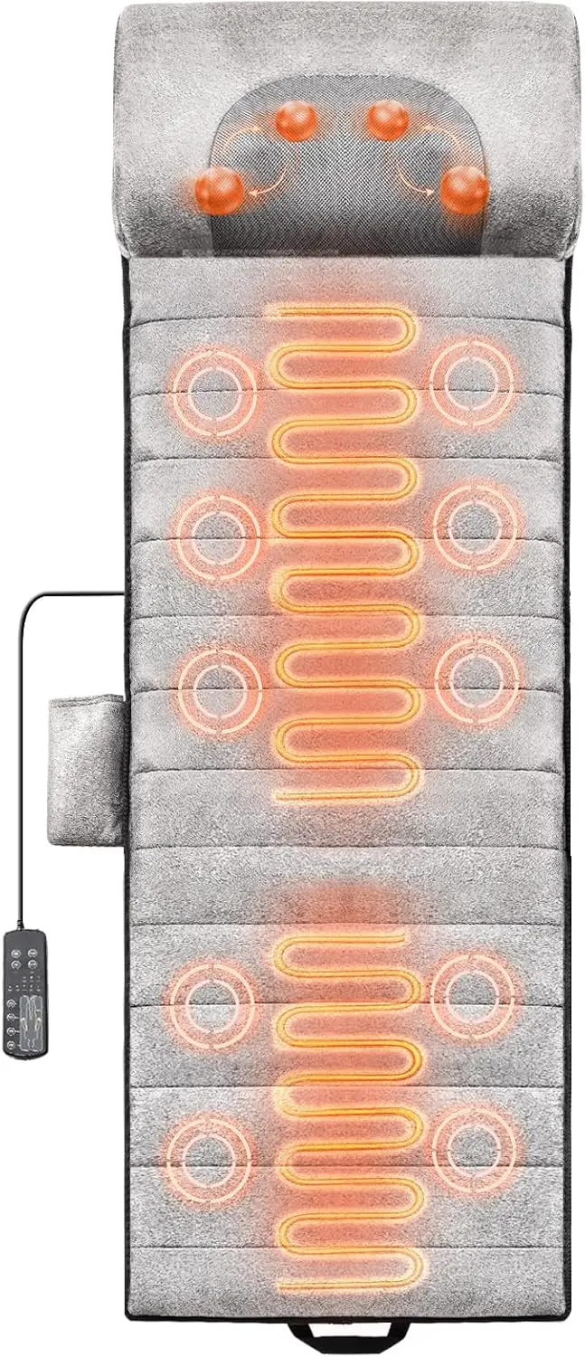 Full Body Massage Cushion with Shiatsu Neck Massager, 10 Vibration Motors & 2 Heating Shiatsu Neck Rollers
Full Body Massage Cushion with Shiatsu Neck Massager, 10 Vibration Motors & 2 Heating Shiatsu Neck Rollers