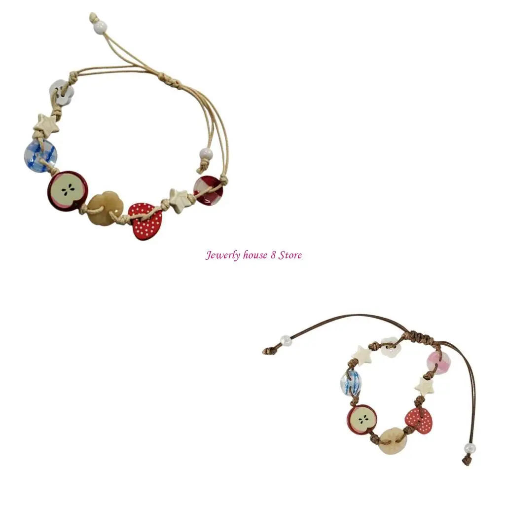 Lovely Apples Charm Bracelet Fashion Accessory for Girls With Brown Cord
Lovely Apples Charm Bracelet Fashion Accessory for Girls With Brown Cord