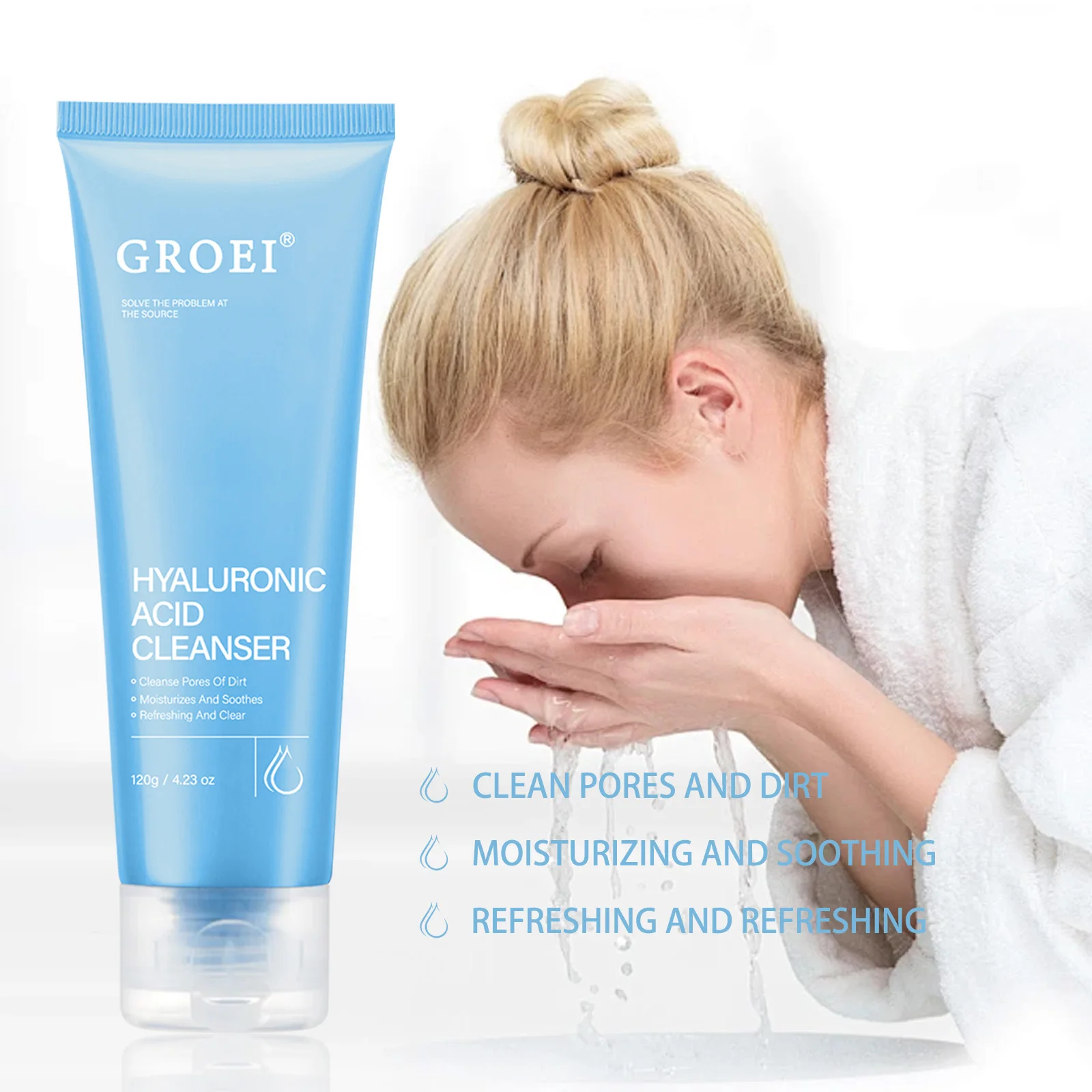 Hyaluronic Acid Cleanser 120g Moisturizing Facial Wash– Deep Cleanse, Moisturize, Pore Refining with Snow Lotus & Natural Extrac 
Hyaluronic Acid Cleanser 120g Moisturizing Facial Wash– Deep Cleanse, Moisturize, Pore Refining with Snow Lotus & Natural Extrac