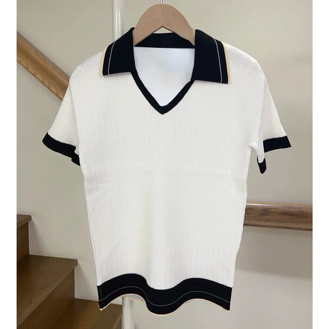 New Women White Knitted Shirt Sports T-Shirt Top High Quality Casual Knit Short Sleeve Women Clothing
New Women White Knitted Shirt Sports T-Shirt Top High Quality Casual Knit Short Sleeve Women Clothing
