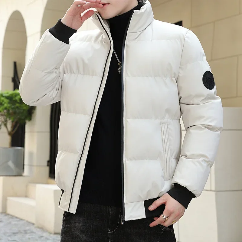 Pop European And American Men's Autumn And Winter Fashion Stand-collar Solid Color Zippered Puffer Cotton-padded Jacket. M-5XL
Pop European And American Men's Autumn And Winter Fashion Stand-collar Solid Color Zippered Puffer Cotton-padded Jacket. M-5XL