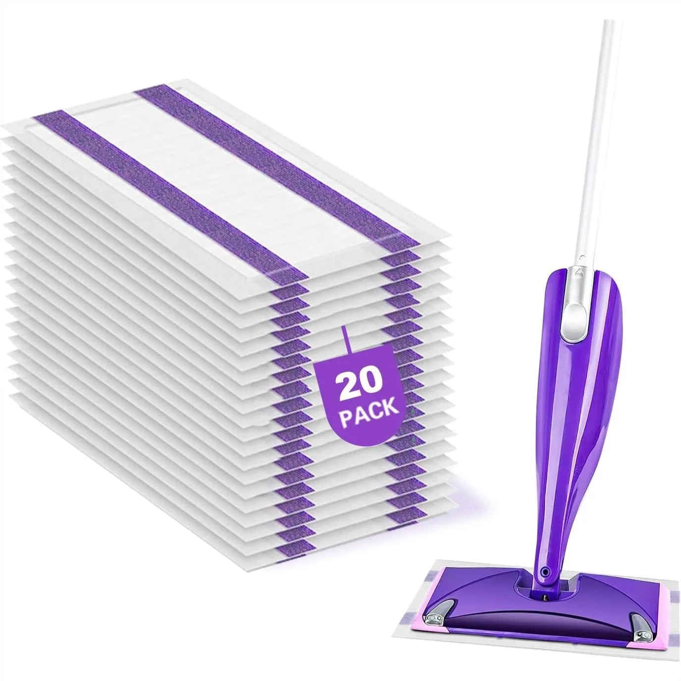 20 Count Disposable Mop Pads Refills for Swiffer Wet Jet Spray Mops, 4 Layers Thickened Super Absorbent for All Hardwood Floor
20 Count Disposable Mop Pads Refills for Swiffer Wet Jet Spray Mops, 4 Layers Thickened Super Absorbent for All Hardwood Floor