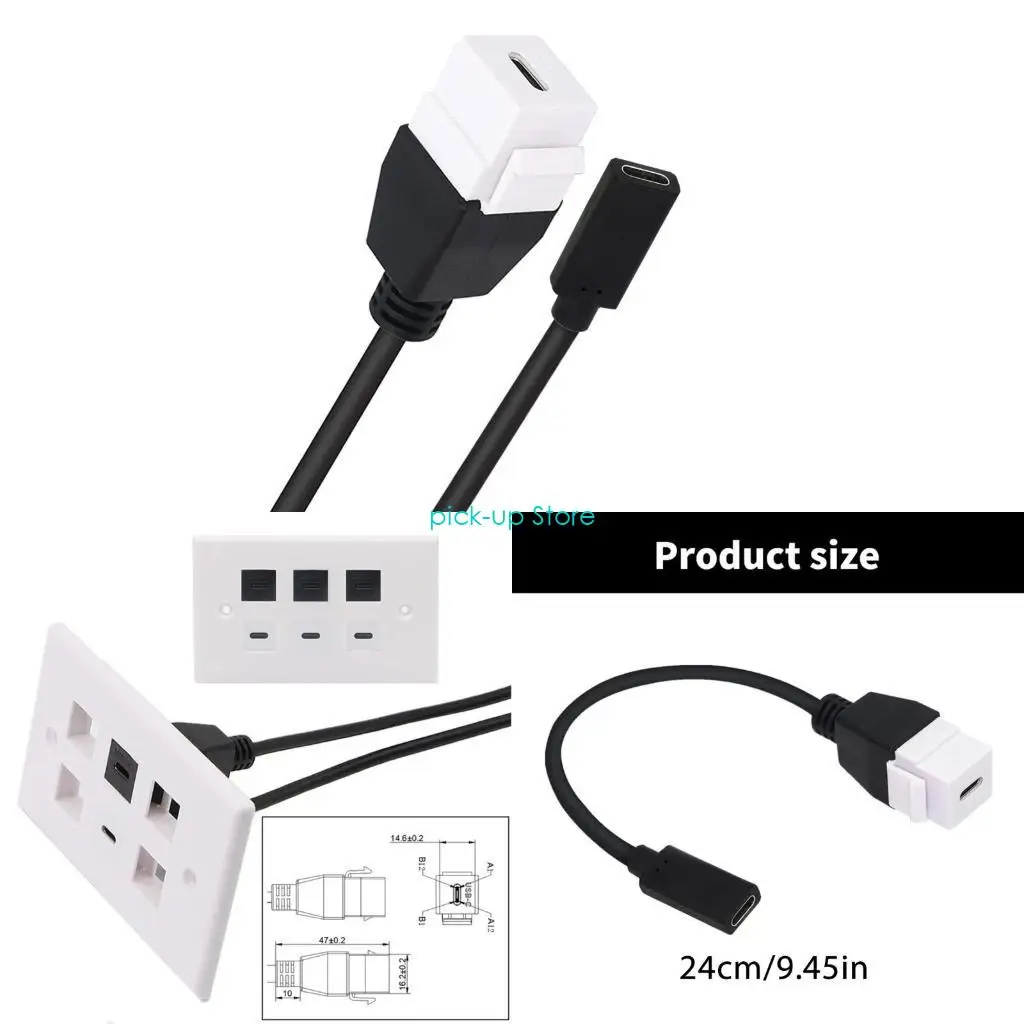 Q5WA USB C Type C Keystone Jacks Adapter Insert Cable 10Gbps Female to Female Extension for Wall Plate Outlet Panel 20CM
Q5WA USB C Type C Keystone Jacks Adapter Insert Cable 10Gbps Female to Female Extension for Wall Plate Outlet Panel 20CM