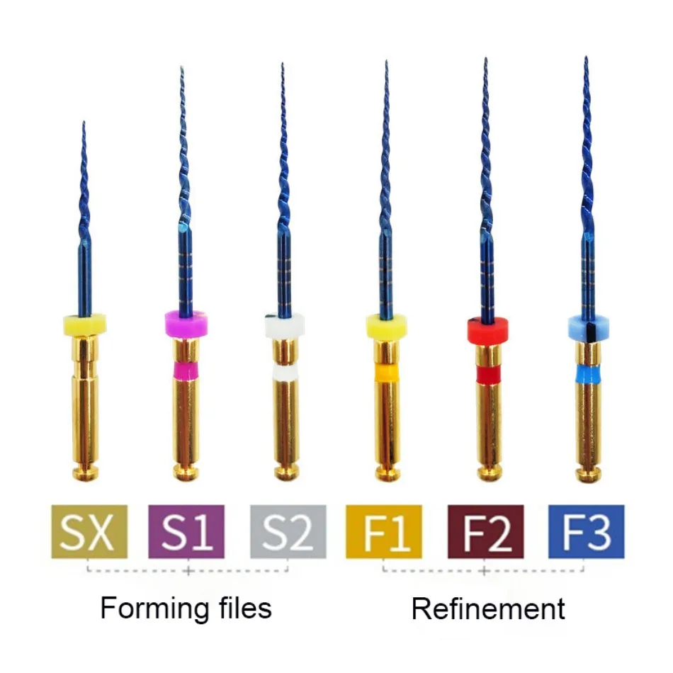 6Pcs/Box Dental S1S2F1F2F3 Blue Large Taper File Heat Activated File Machine Expander Needle Dental Root Canal Material
6Pcs/Box Dental S1S2F1F2F3 Blue Large Taper File Heat Activated File Machine Expander Needle Dental Root Canal Material
