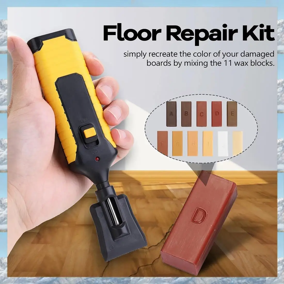 2025 горячий стиль, набор для ремонта ламината, восковая система, напольная работа, прочный корпус, чипсы, инструмент для ремонта царапин, набор ручных инструментов для ремонта
2025 горячий стиль, набор для ремонта ламината, восковая система, напольная работа, прочный корпус, чипсы, инструмент для ремонта царапин, набор ручных инструментов для ремонта