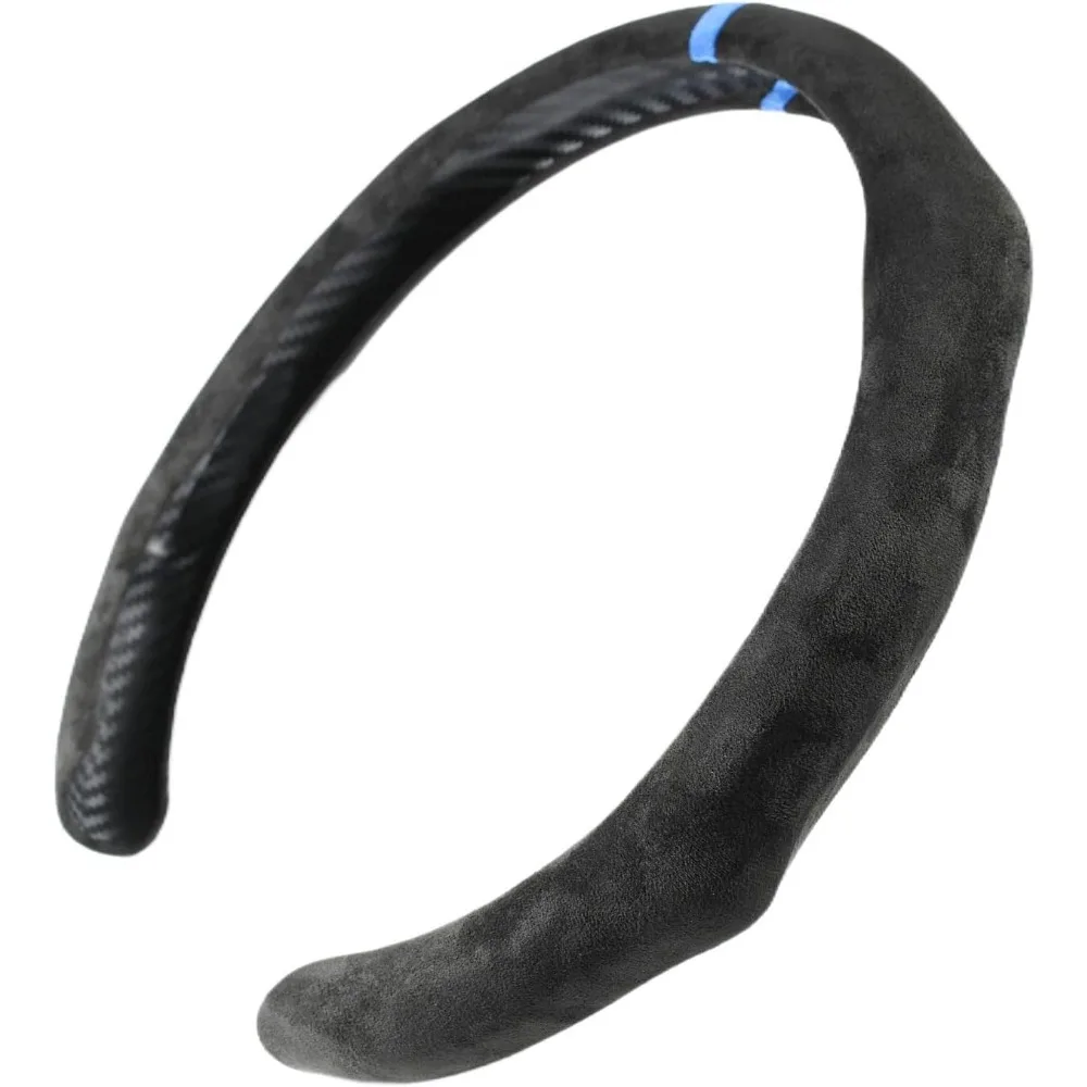 Quick Install Suede Steering Wheel Cover with Blue Stripe for 14.5 to 15 Inch Wheels
Quick Install Suede Steering Wheel Cover with Blue Stripe for 14.5 to 15 Inch Wheels