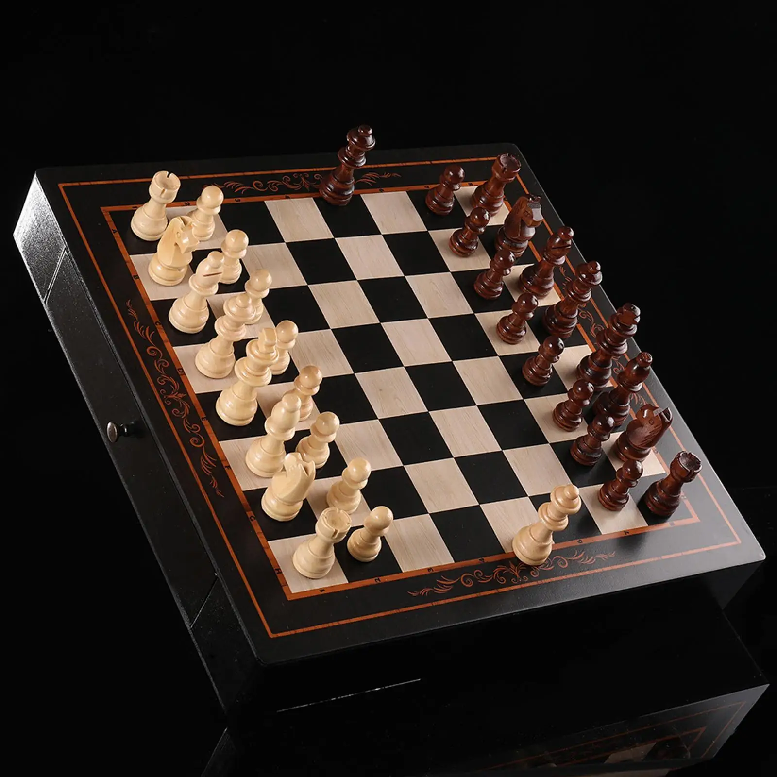Chess Set Gift Packaging Board Games Chess Sets with 2 Built in Storage Drawers for Indoor Children Adults Chess Lovers Friend
Chess Set Gift Packaging Board Games Chess Sets with 2 Built in Storage Drawers for Indoor Children Adults Chess Lovers Friend