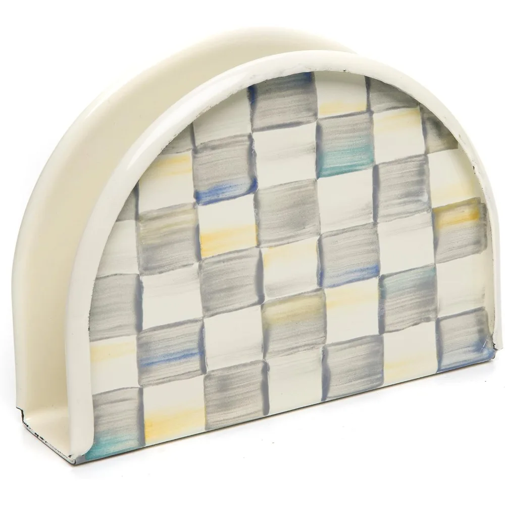 MACKENZIE-CHILDS Enamel Napkin Holder, Kitchen Napkin Holder for Table and Countertop, Gray-and-White Sterling Check
MACKENZIE-CHILDS Enamel Napkin Holder, Kitchen Napkin Holder for Table and Countertop, Gray-and-White Sterling Check