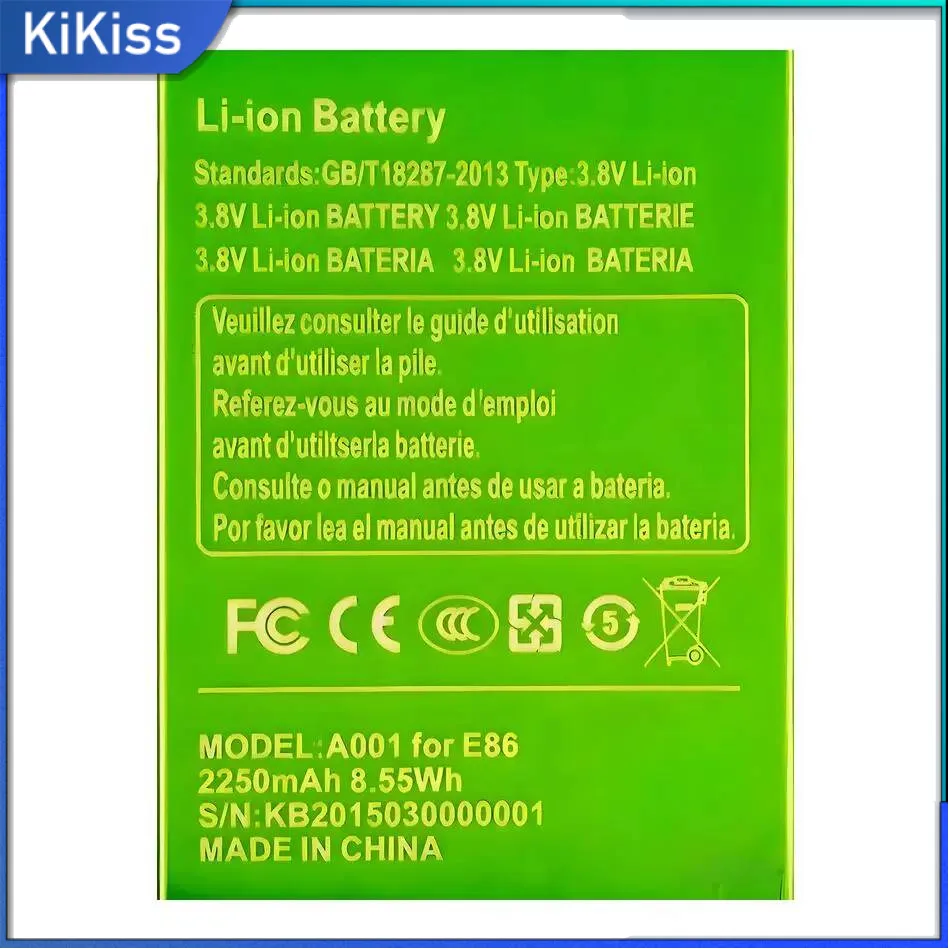 2250Mah Environmentally Friendly Mobile Phone Battery For Timmy E86 Premium Replacement
2250Mah Environmentally Friendly Mobile Phone Battery For Timmy E86 Premium Replacement