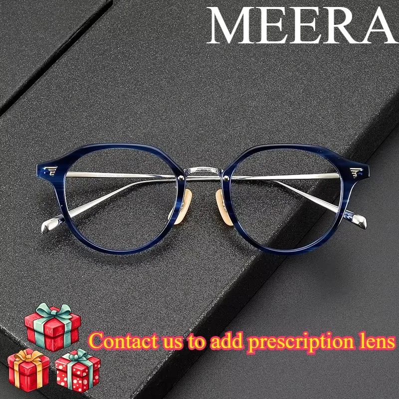 Fashion Vintage Round Blue Glasses Strip Acetate Titanium Luxury Eyeglasses Simplicity Optical Frame Fashion Quality Spectacles
Fashion Vintage Round Blue Glasses Strip Acetate Titanium Luxury Eyeglasses Simplicity Optical Frame Fashion Quality Spectacles