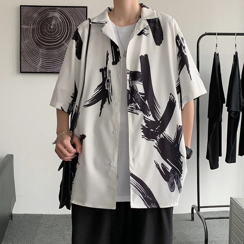 2024 Fashion Men Summer Lapel Oversize Loose Shirt Male Printed Casual Shirts Men's Clothing Short Sleeve Button Blouses D437
2024 Fashion Men Summer Lapel Oversize Loose Shirt Male Printed Casual Shirts Men's Clothing Short Sleeve Button Blouses D437