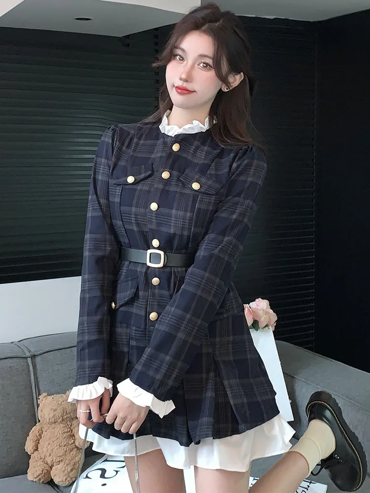 Ele plus Size Women's Long Sve Suit Dr High Waist Slimming A-Line Skirt Korean Sle Commute round Ne Winter Faion
Ele plus Size Women's Long Sve Suit Dr High Waist Slimming A-Line Skirt Korean Sle Commute round Ne Winter Faion