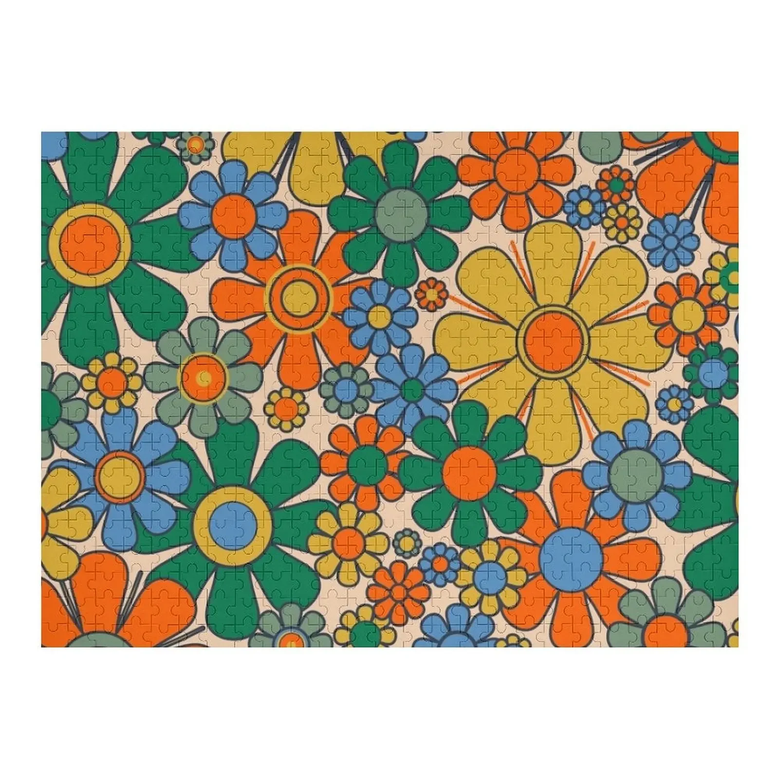 Retro Garden Flowers Groovy 60s 70s Floral Pattern Mustard Green Orange Blue Jigsaw Puzzle Customized Kids Gift Puzzle
Retro Garden Flowers Groovy 60s 70s Floral Pattern Mustard Green Orange Blue Jigsaw Puzzle Customized Kids Gift Puzzle