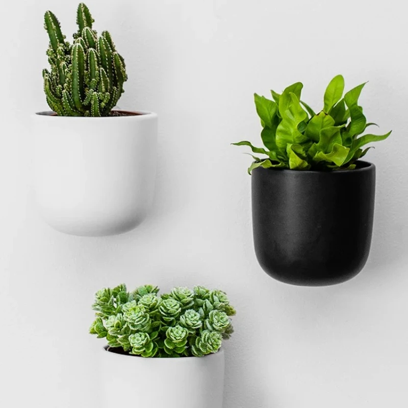 1pc Wall Mounted Planter Hole Free Hydroponic Ceramic Flower Pot Creative Wall Hanging Vase For Chlorophytum Green Plant Hallway
1pc Wall Mounted Planter Hole Free Hydroponic Ceramic Flower Pot Creative Wall Hanging Vase For Chlorophytum Green Plant Hallway