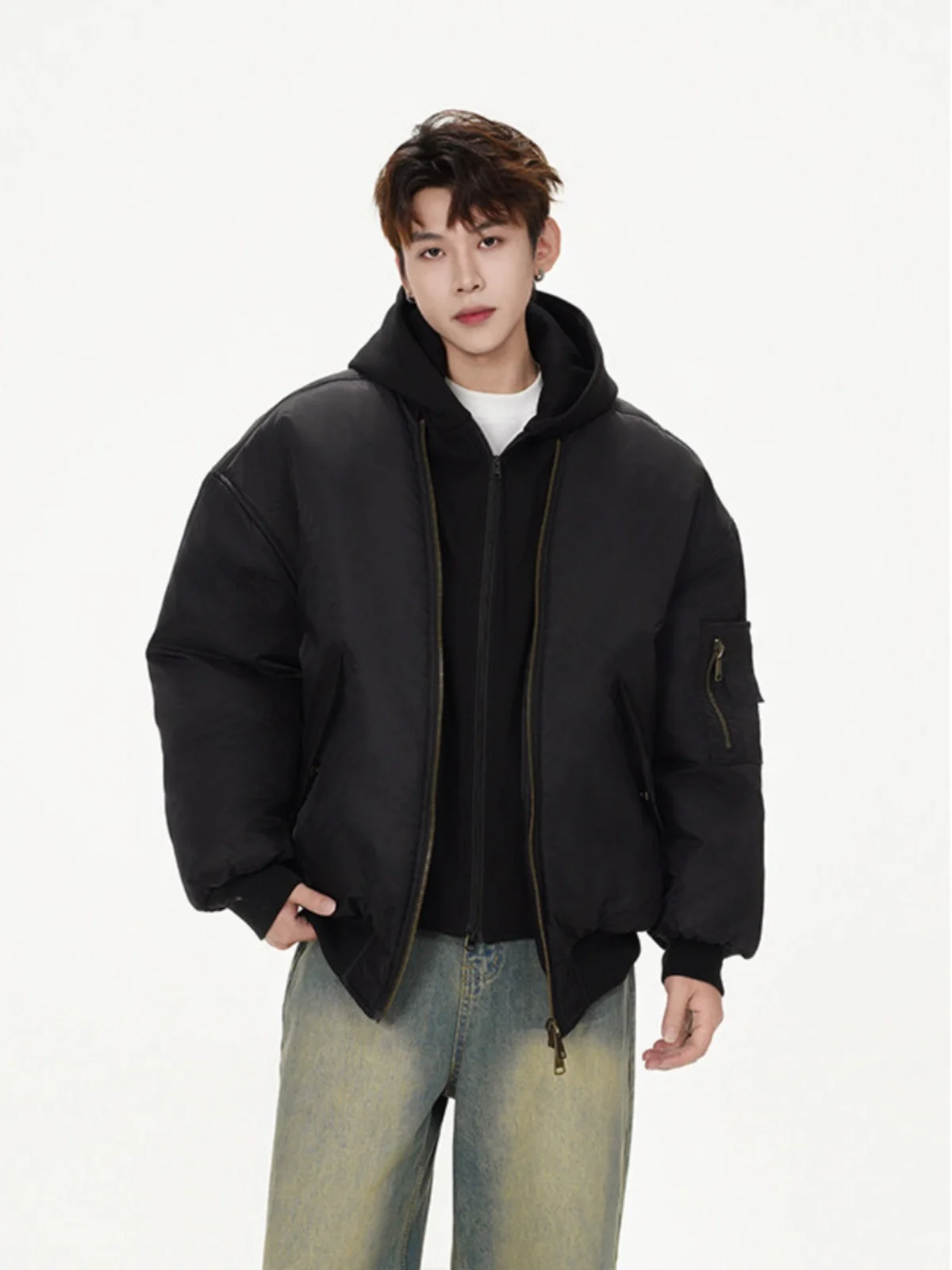 Men's ort Bomber Jaet Cotton Padded Flight Vest American Retro Baseball Sle Winter Warm Casual Loose Fit Faion
Men's ort Bomber Jaet Cotton Padded Flight Vest American Retro Baseball Sle Winter Warm Casual Loose Fit Faion