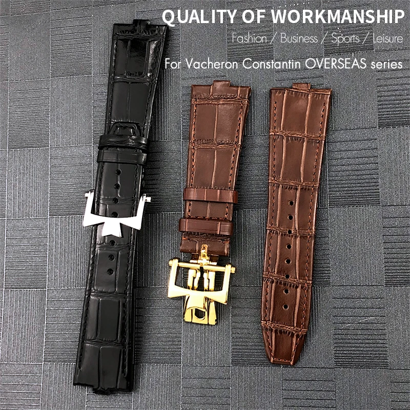 25mm * 7mm Genuine Leather Cowhide Quick Release Watch Band for Vacheron Constantin Overseas Calfskin Black Blue Brown Strap
25mm * 7mm Genuine Leather Cowhide Quick Release Watch Band for Vacheron Constantin Overseas Calfskin Black Blue Brown Strap
