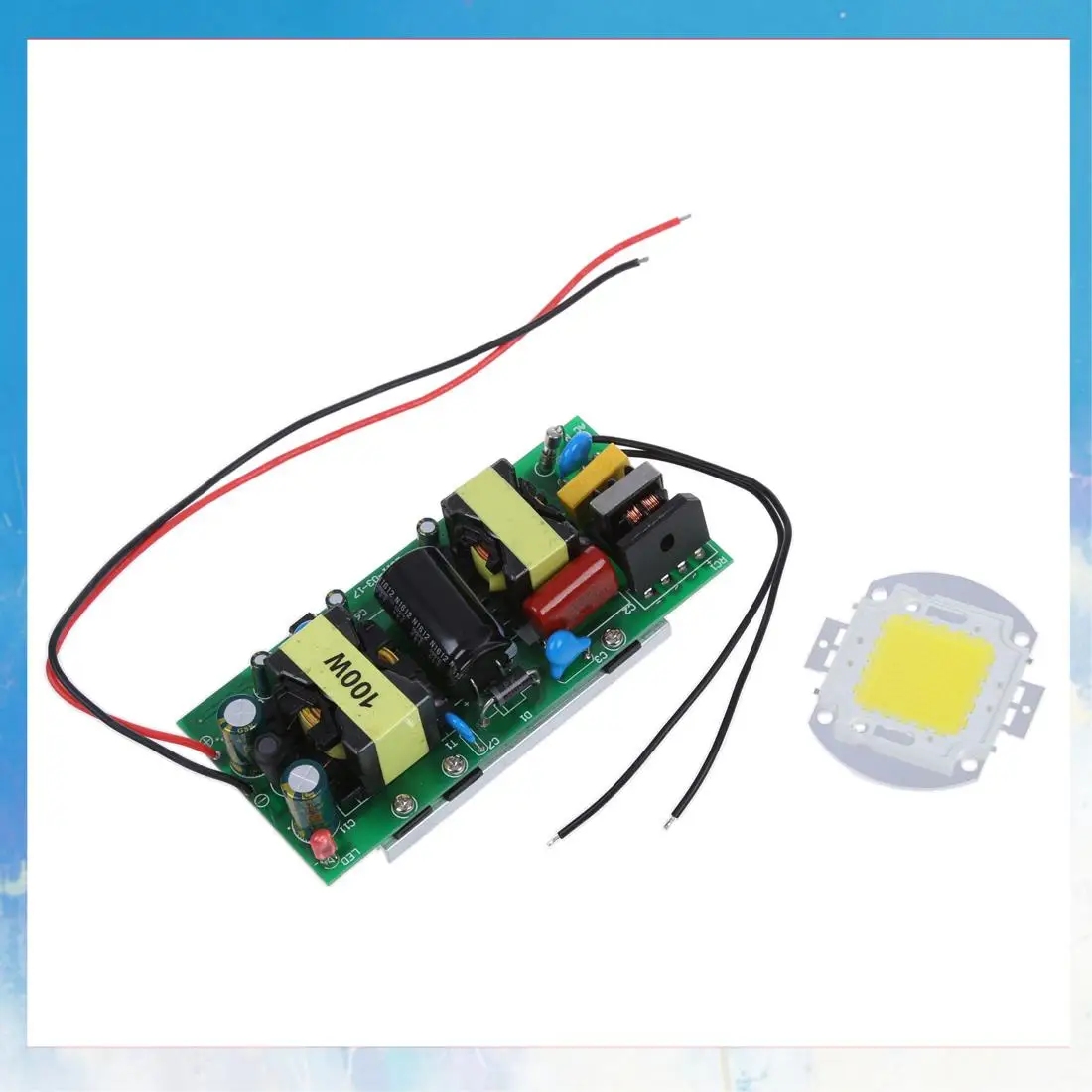 Retail 100W Pure White LED Power Light Lamp Chip +100W Power Driver Supply AC 85V-265V
Retail 100W Pure White LED Power Light Lamp Chip +100W Power Driver Supply AC 85V-265V