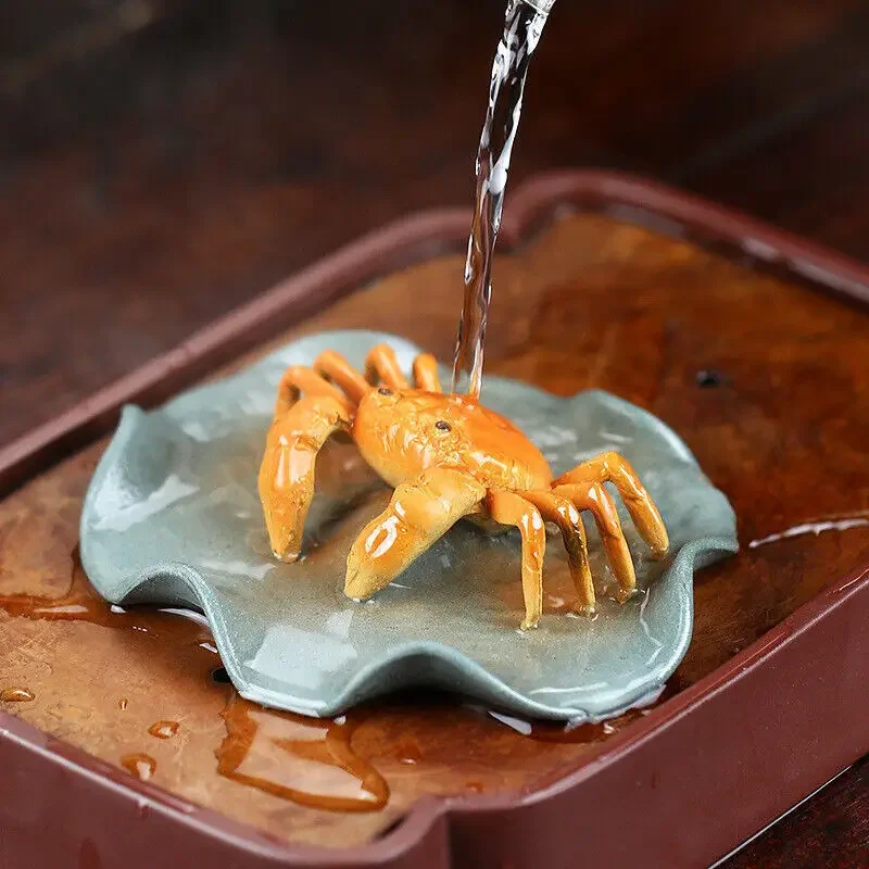 Creative Zisha Tea Pet Color Change Crab On Lotus Yixing Purple Clay Tea Play
Creative Zisha Tea Pet Color Change Crab On Lotus Yixing Purple Clay Tea Play